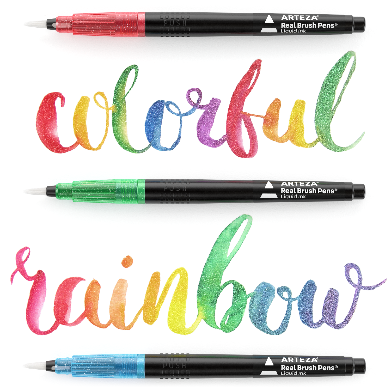 Arteza Gel Pens Super Glitter Assorted Colors 18pk