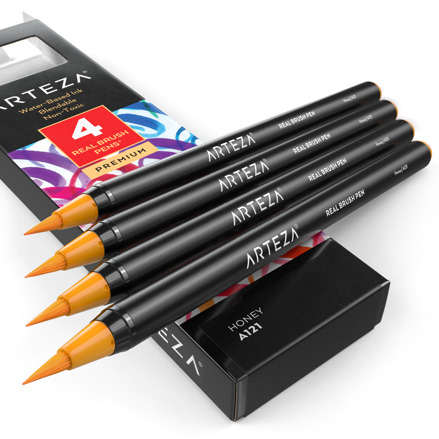  ARTEZA Real Brush Pens, 12 Pack, Drawing Markers with