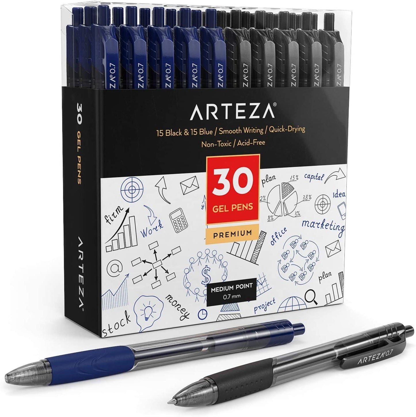 https://arteza.com/cdn/shop/products/retractable-black-blue-gel-ink-pens-set-of-30_wZCmuUd6.jpg?v=1652890647&width=1445