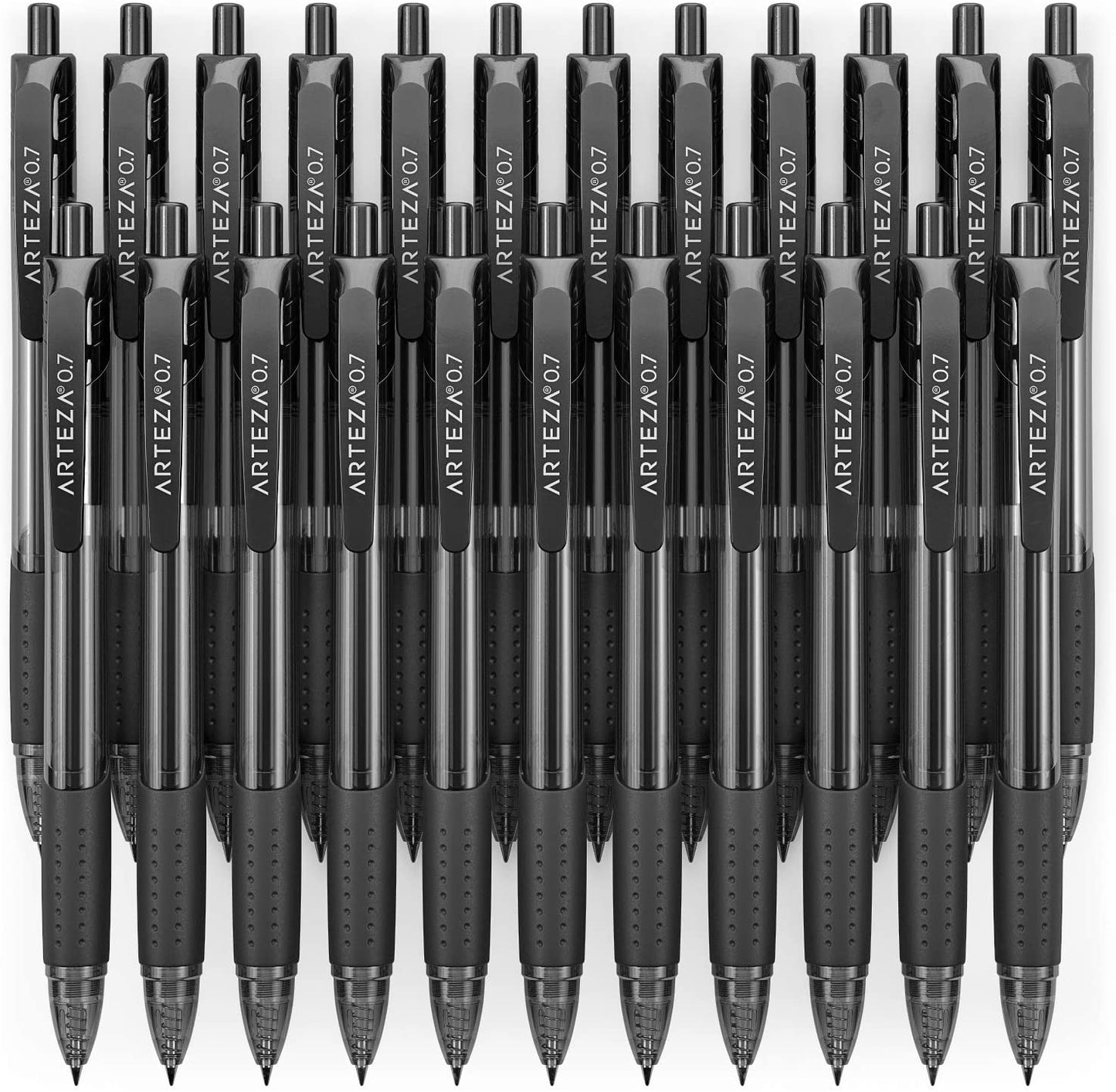Retractable Gel Ink Pens, Black - Set of 24
