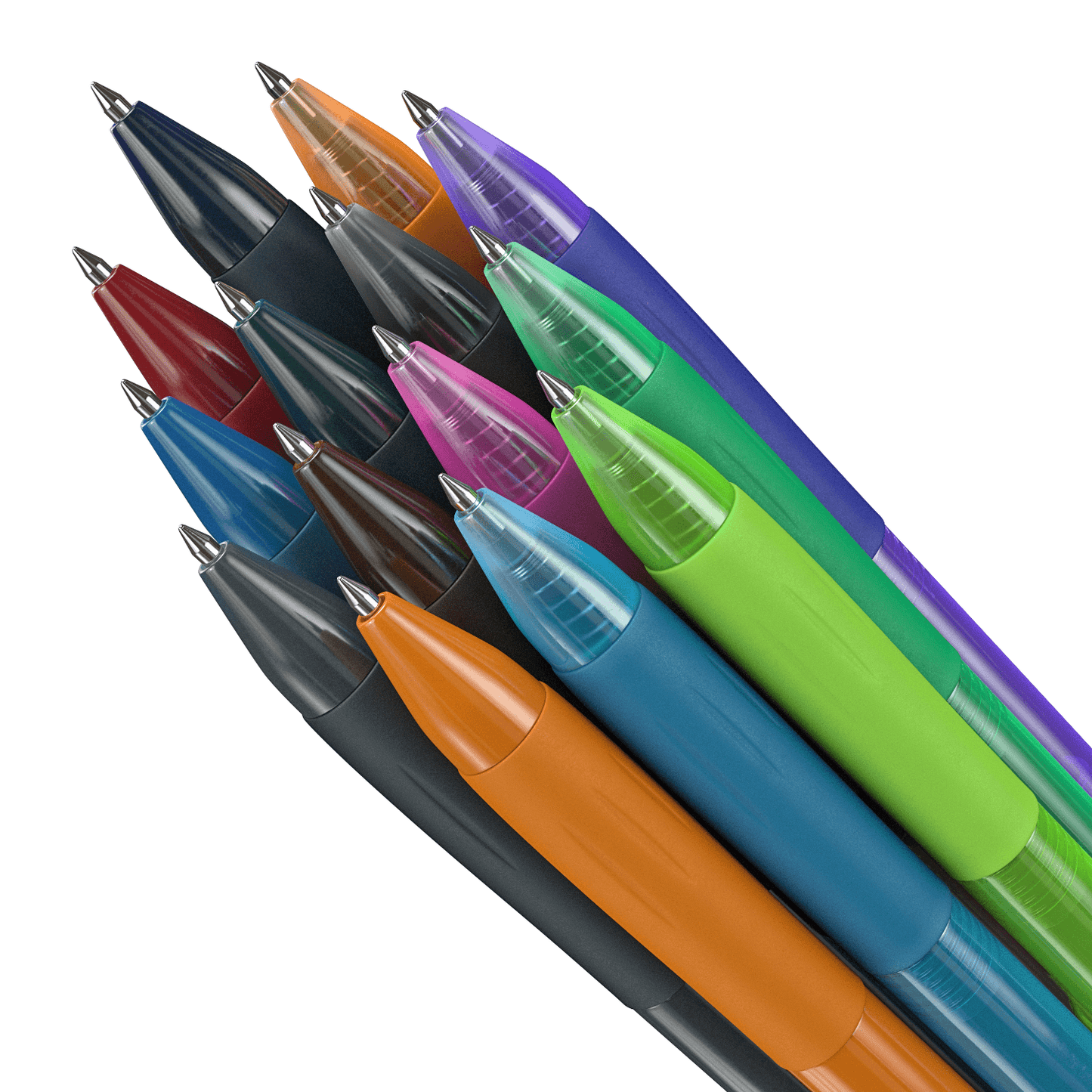 Arteza Retractable Gel Ink Pens, Vintage & Bright Colors - Set of 24