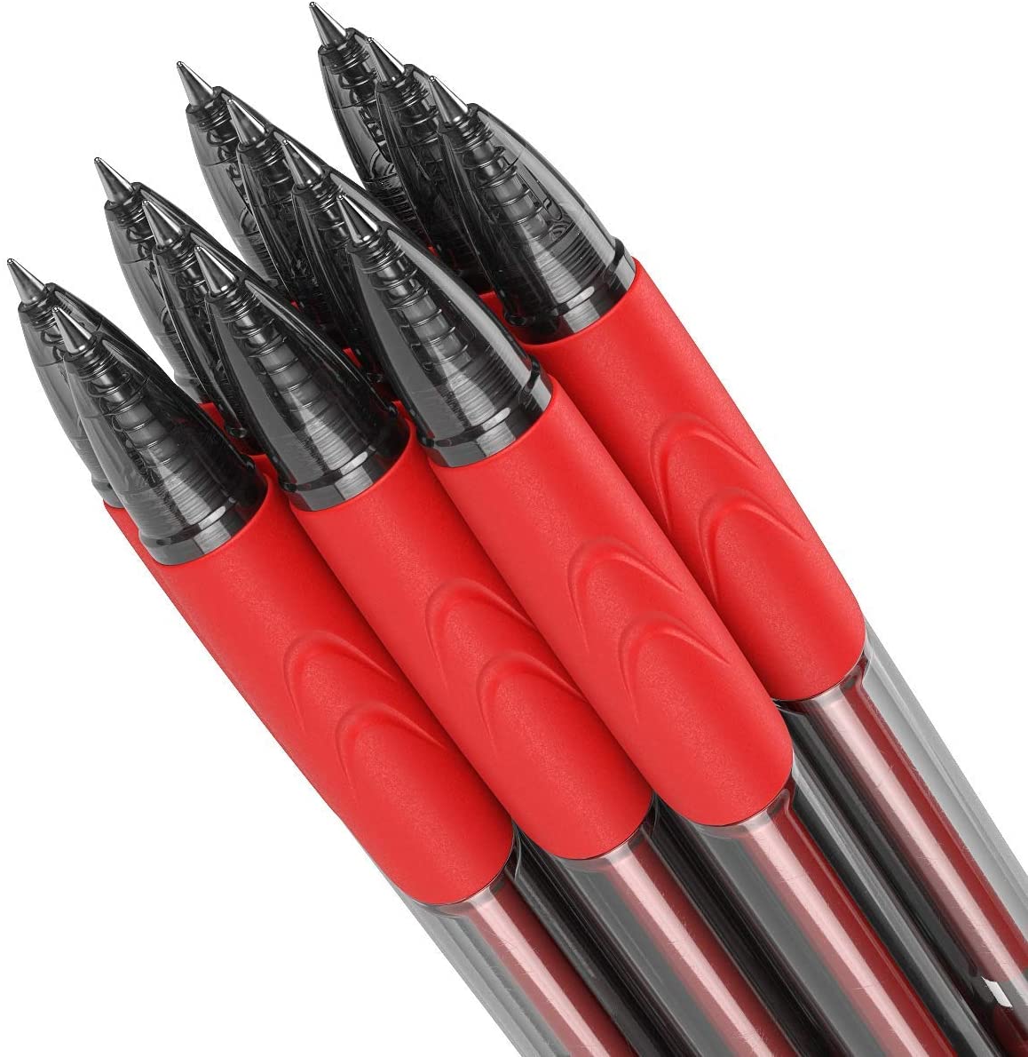 Retractable Gel Ink Pens, Red - 24 Pack