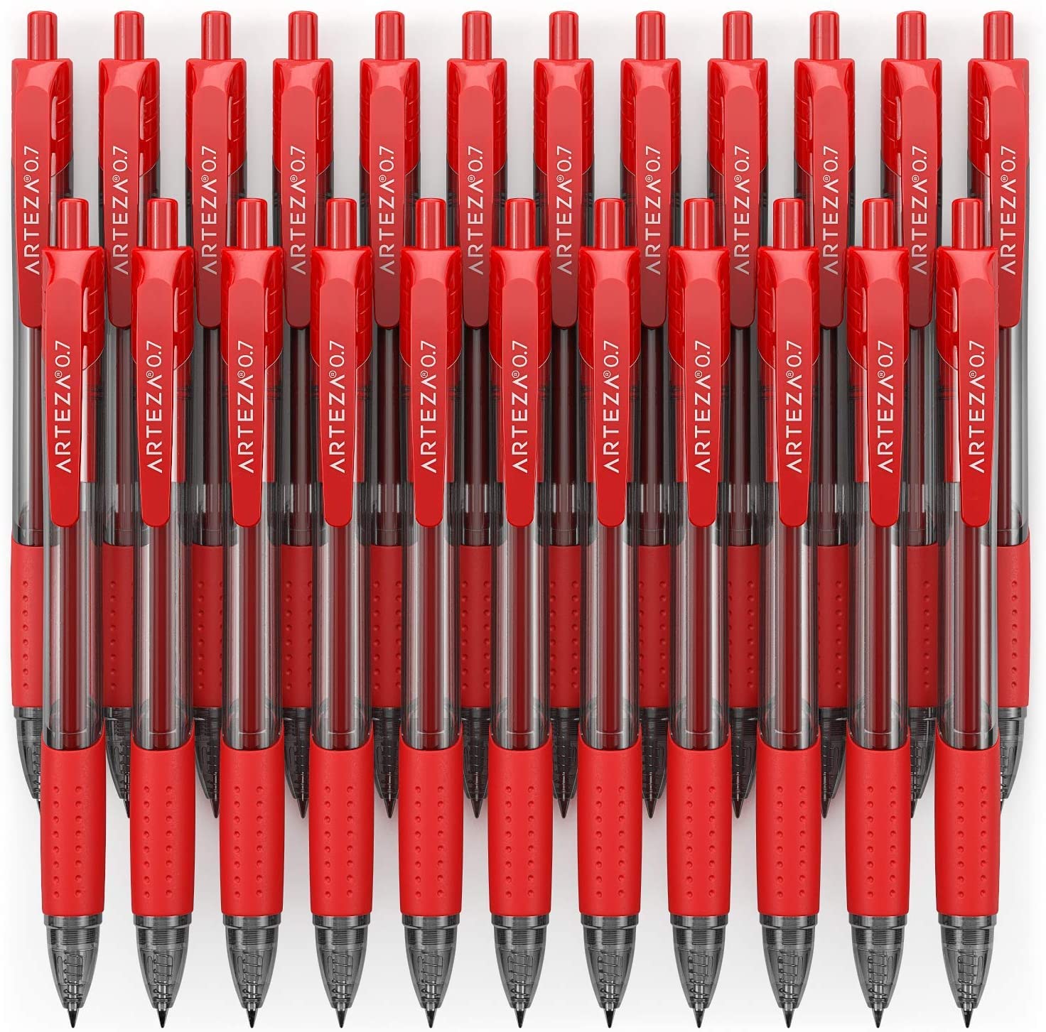 Retractable Gel Ink Pens Red 24 Pack 7090