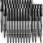 Roller Ball Pens, Black, 0.5mm Extra Fine Nib - Set of 40
