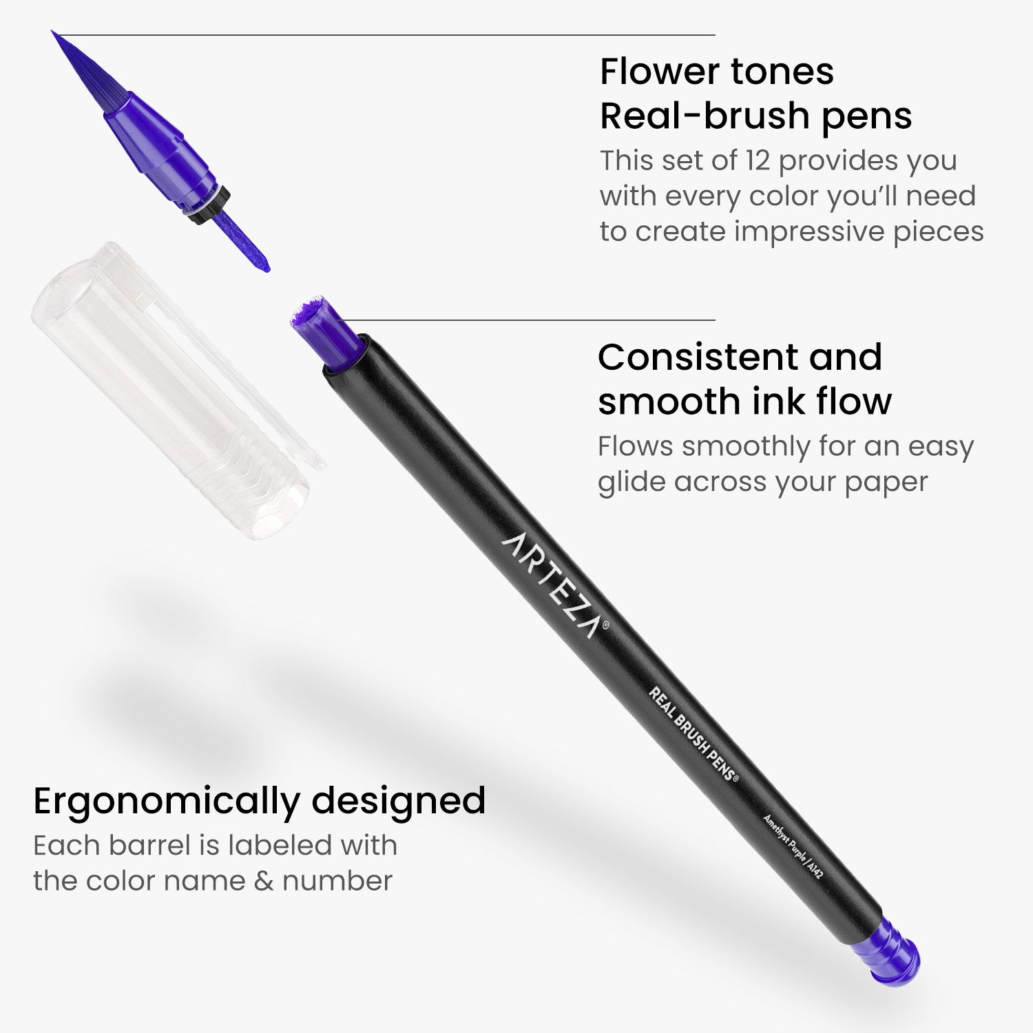 Real Brush Pens® Flower Tones - Set of 12