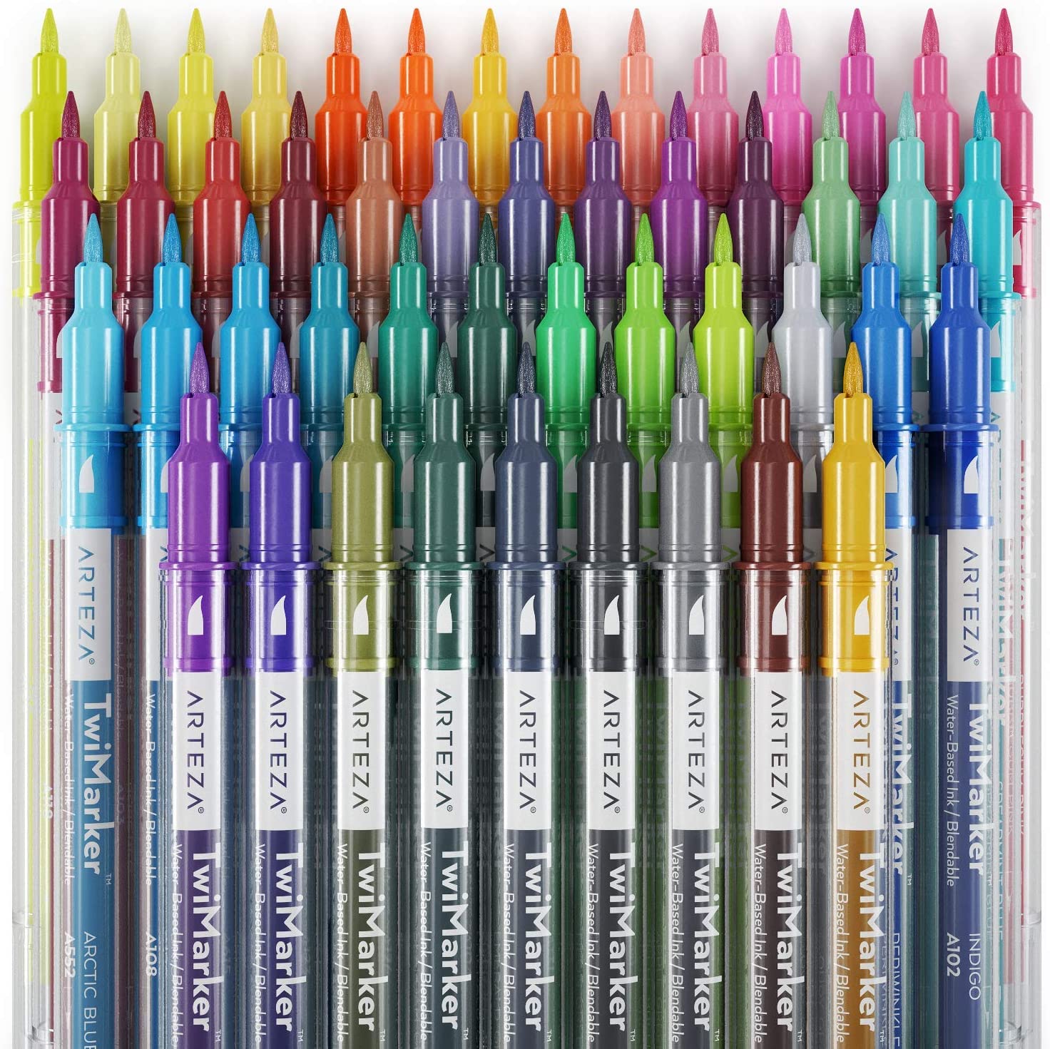 Dual-Tip Blendable Markers Set, 30-Count