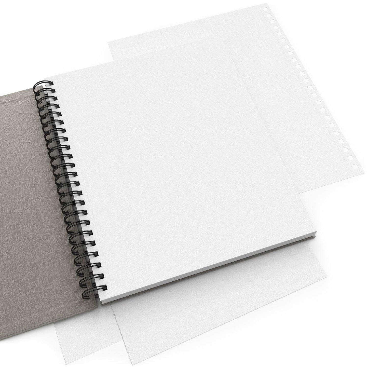 Sketchbook, Spiral-Bound Hardcover, Gray, 9" x 12”, 100 Sheets