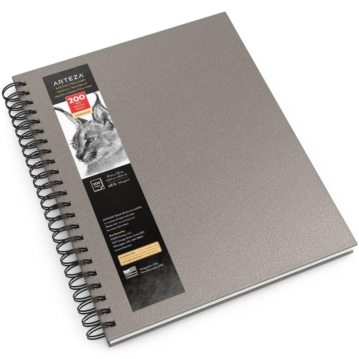 Hardcover Sketch Book Spiral Wire Bound 25 Sheets Thick Paper