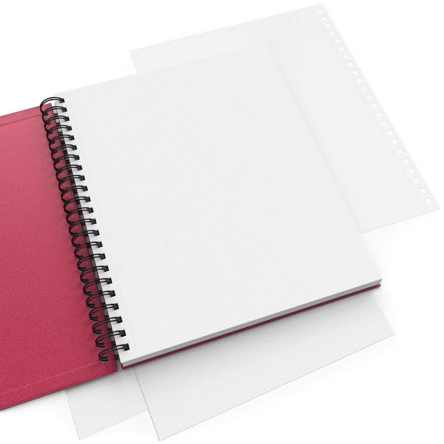 Pink Hard Back Sketch Book Sketching Drawing Artist Pad 100gsm