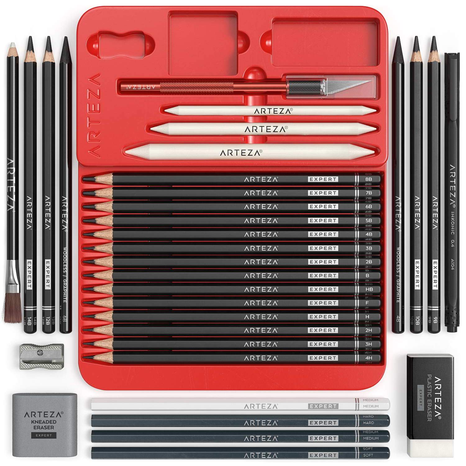 Sketching Pencils Complete Professional Graphite Pencil Set for Sketch Drawing 12b to 6H Art Travel Set for Adults and Kids - Shading Pencils, Drawing