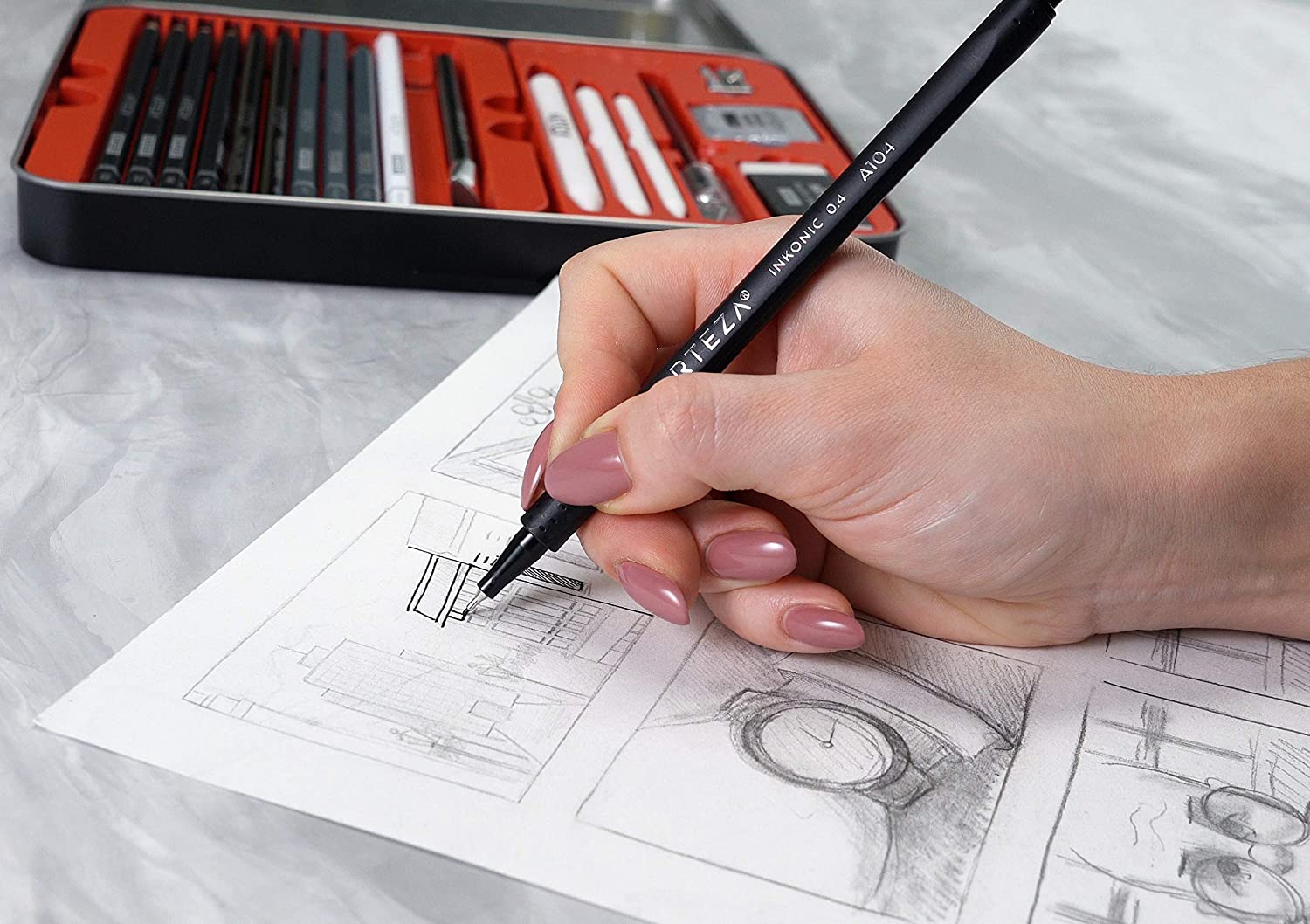 Pro Art Pencil Set Sketch/Draw 18pc 