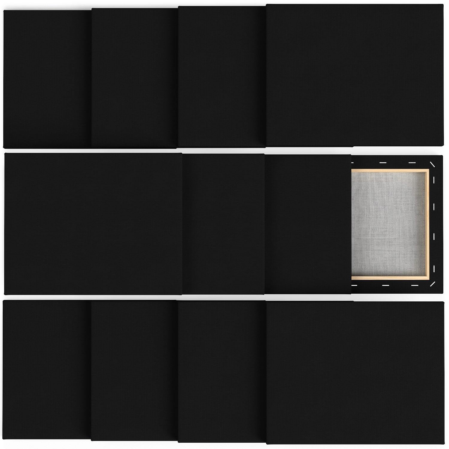 Classic Stretched Canvas, Black, 8" X 10" - Pack Of 12 – Arteza.com