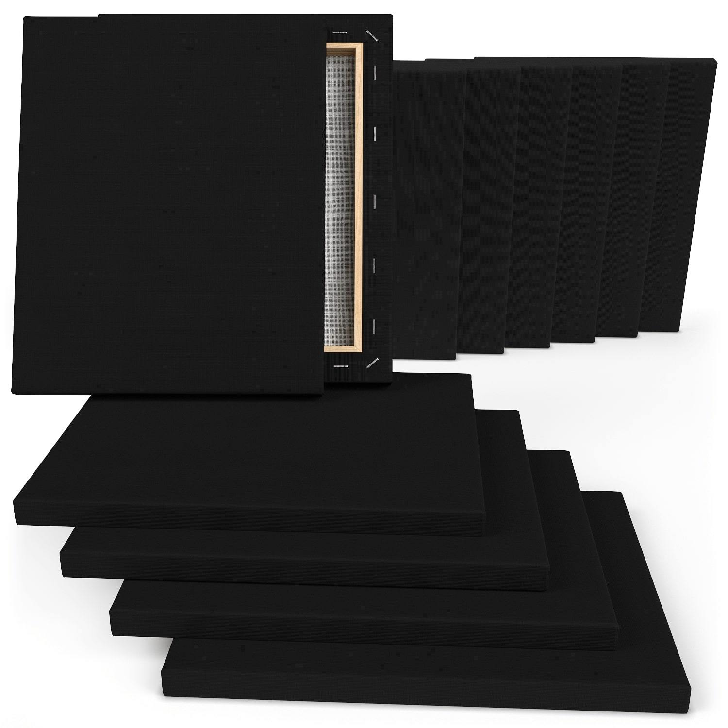 Classic Stretched Canvas, Black, 8" X 10" - Pack Of 12 – Arteza.com