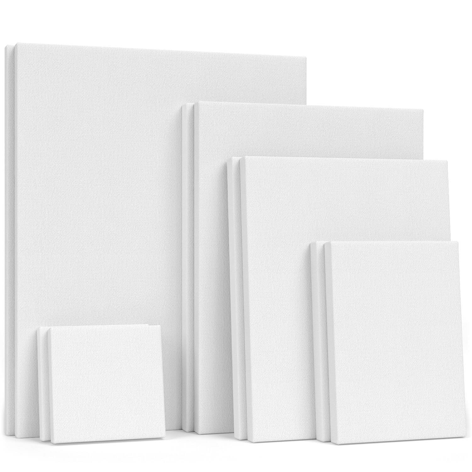 ESRICH 4 Packs Square Canvases For Painting With 4X 4, 6X 6, 8X 8,  10X 10, Painting Canvas For Oil & Acrylic Paint