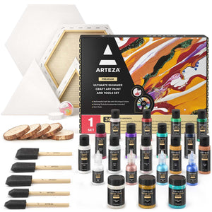 Arteza Collection Floral Paint by Numbers Kit, Unisex Adult Beginner Paint  Set 