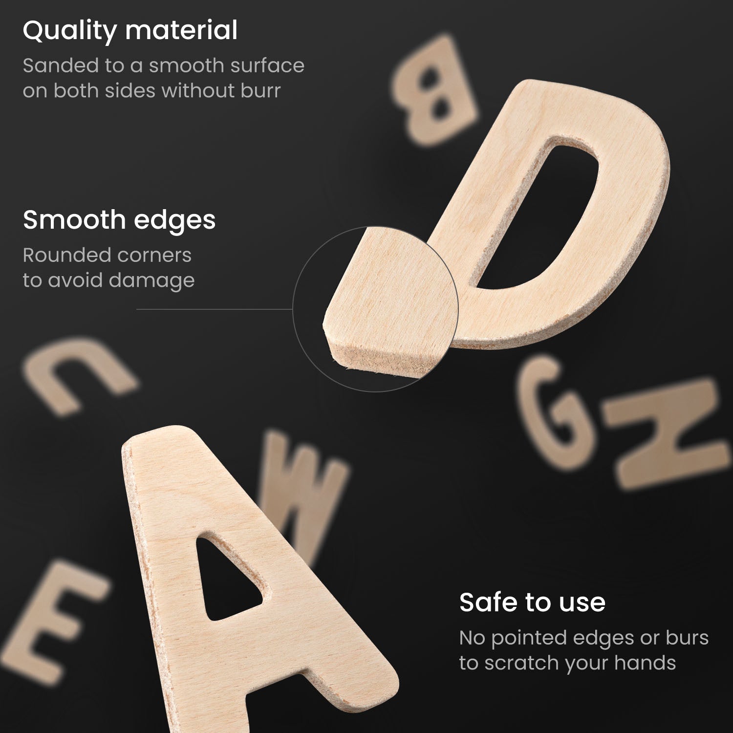1/2 Wood Letters A-Z – SuitUp