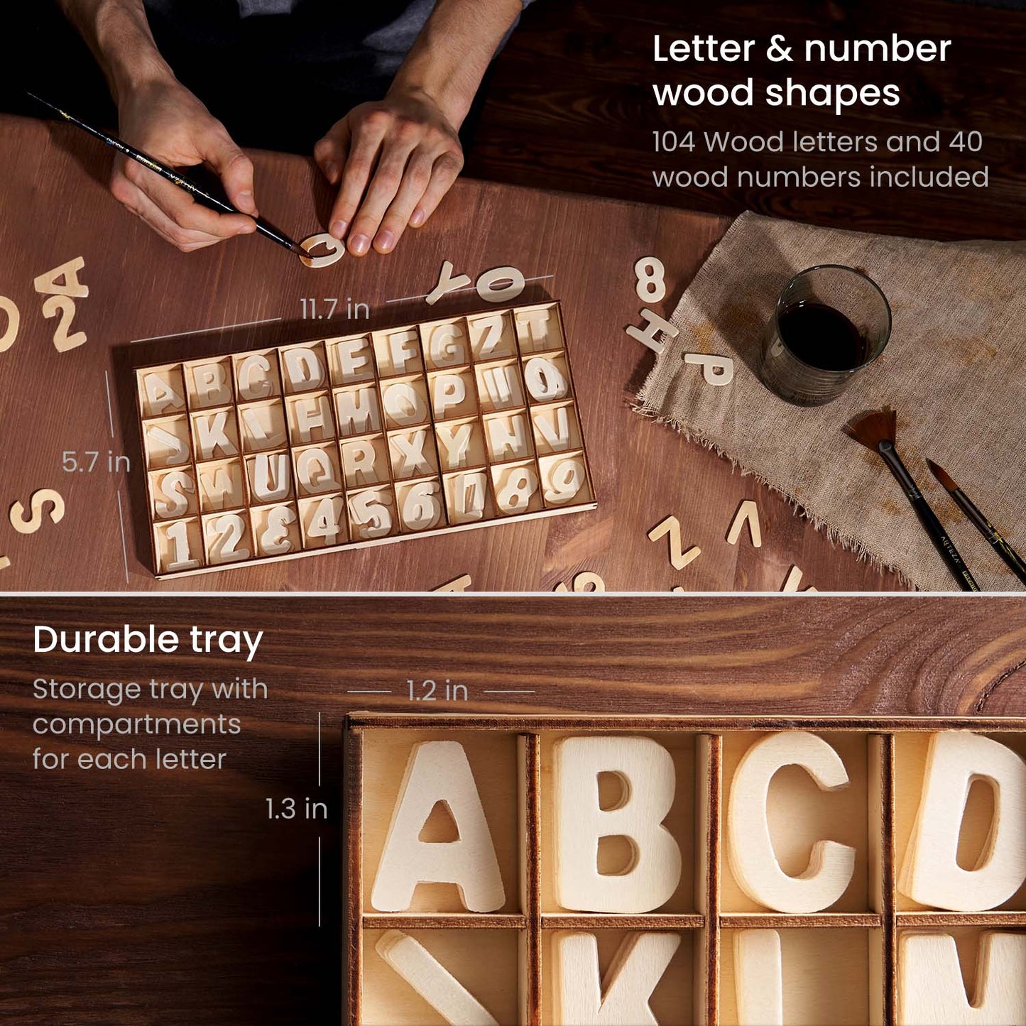 Unfinished Wood Letter & Number Set