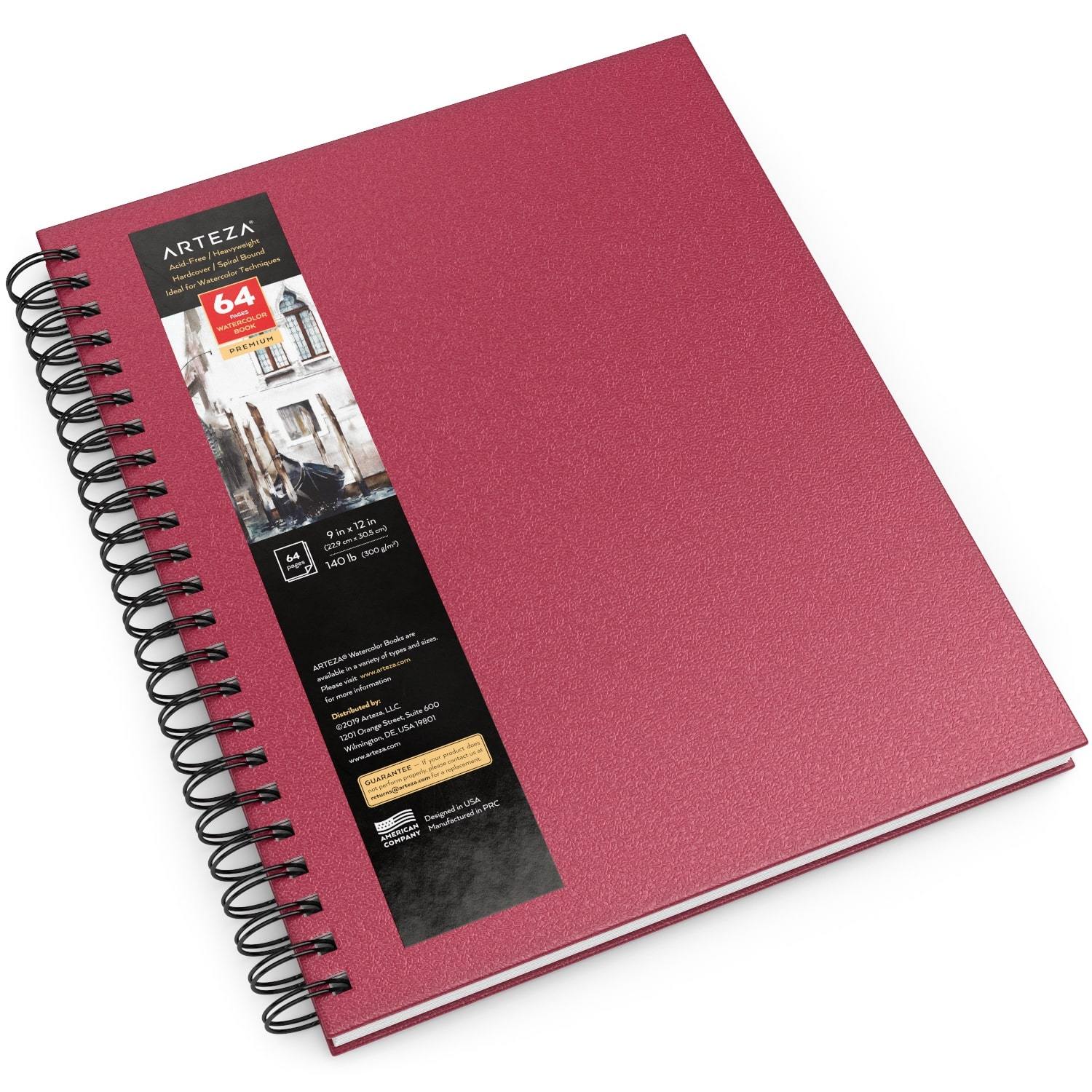 Pink Hardcover Notebook Journal with Pen Set - Cute Spiral