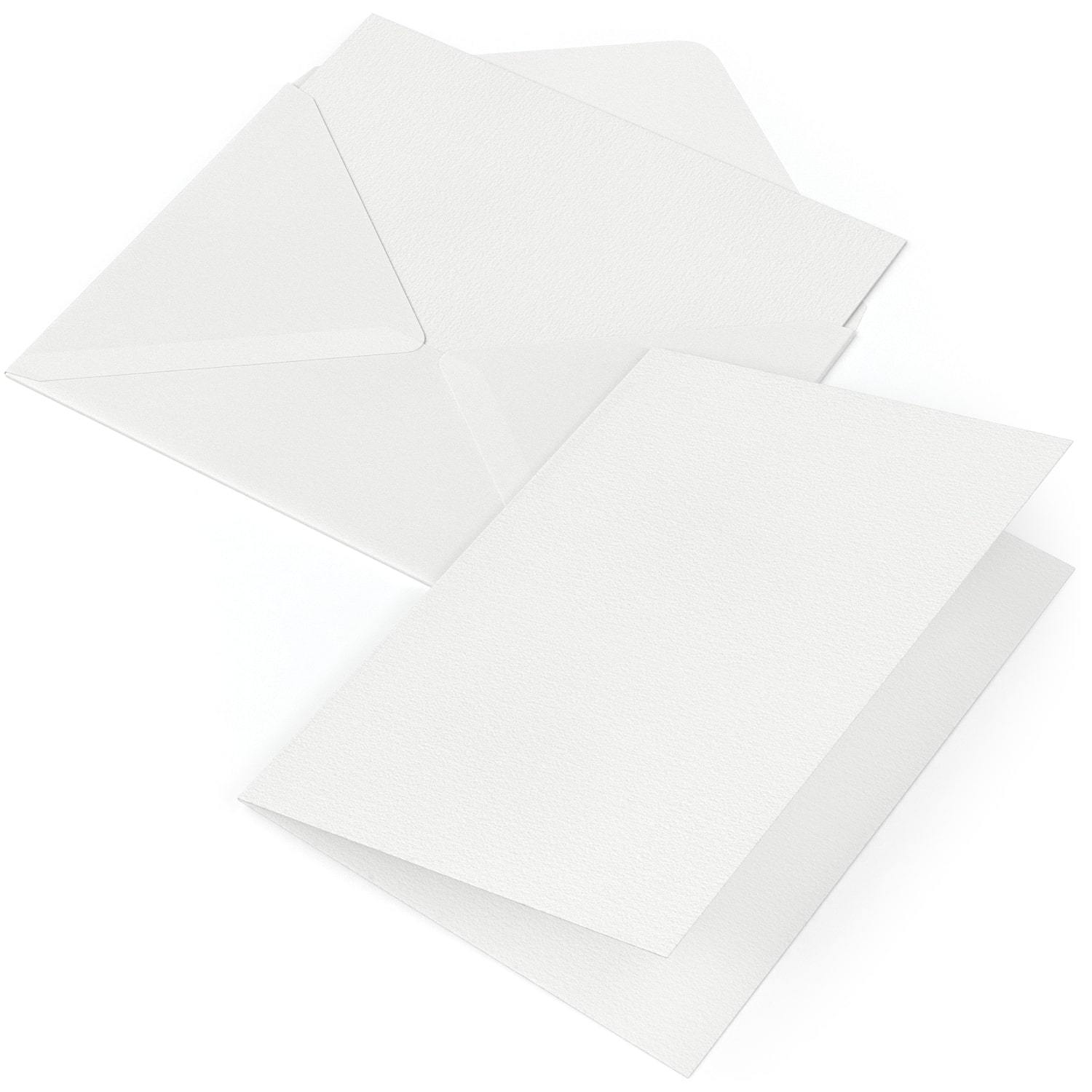 ANSSDO 50 Pack Blank Watercolor Cards with Envelopes Set, 140lb Heavyweight 100% Cotton Watercolor Cards, 4 x 6 inch Foldable Watercolor Cards and