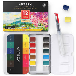 109 pcs Watercolor Paint Muller Set, Watercolor Paint Muller, Glass Paint  Muller Slab, Painting Knives and Watercolor Half Pans with Magnetic Stripe