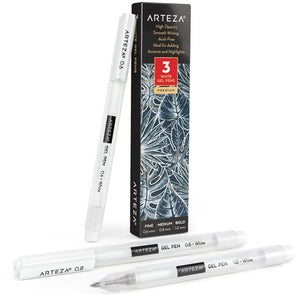 VEAREAR 6Pcs Writing Pen Comfortable Grip Smooth Writing Black Ink Push  Type Signature Gel Pen School Supplies