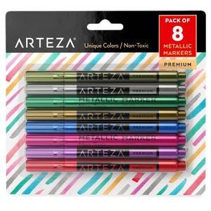 Wine Glass Metallic Markers - Set of 8 Colors