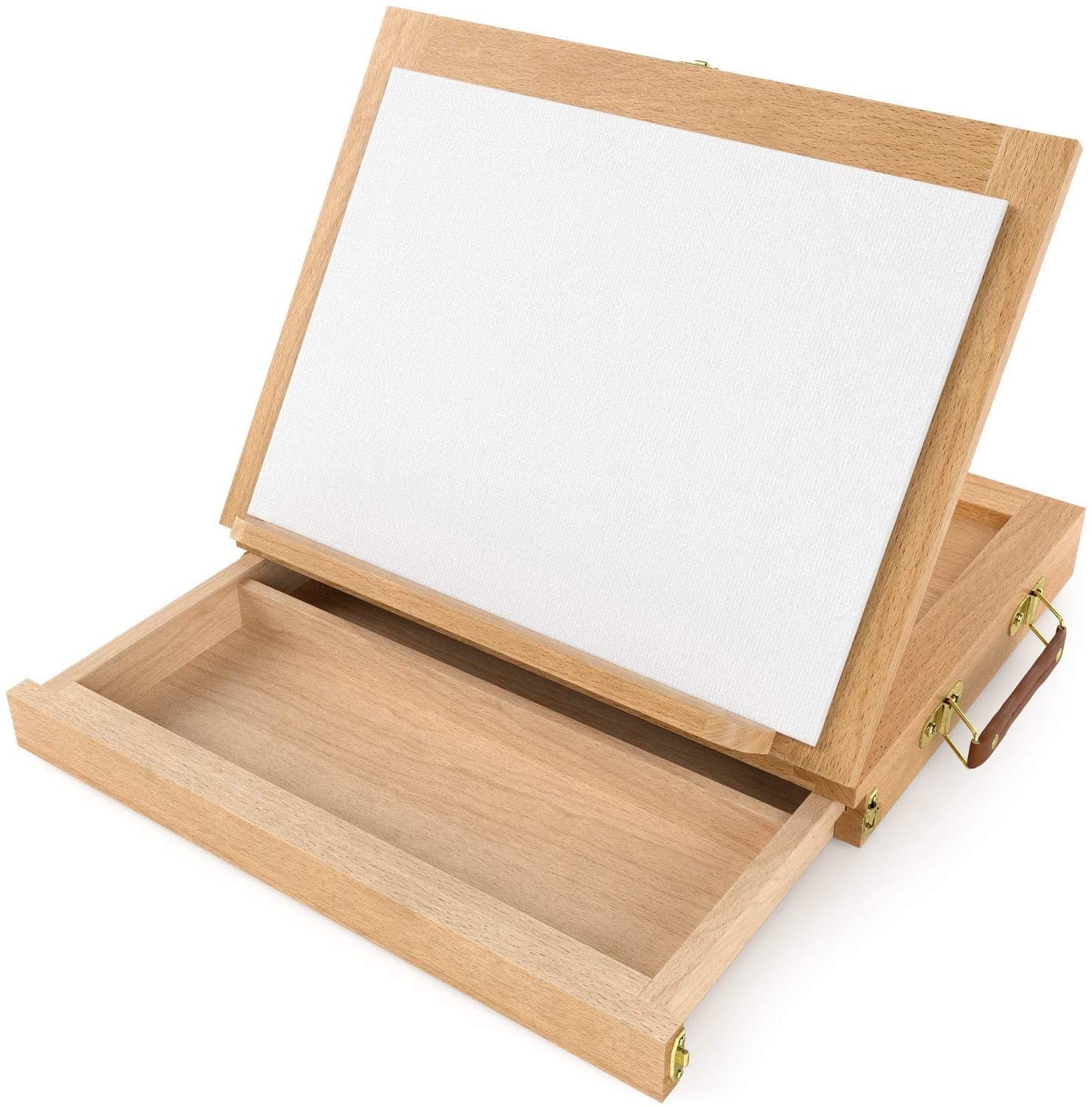 BENECREAT Adjustable Wood Tabletop Easel 13x10x2.5 Inch Portable Desk Easel  Multi-Function Tabletop Easel with Storage Drawer and 1 Palette for  Painting, Drawing and Displaying Artwork 
