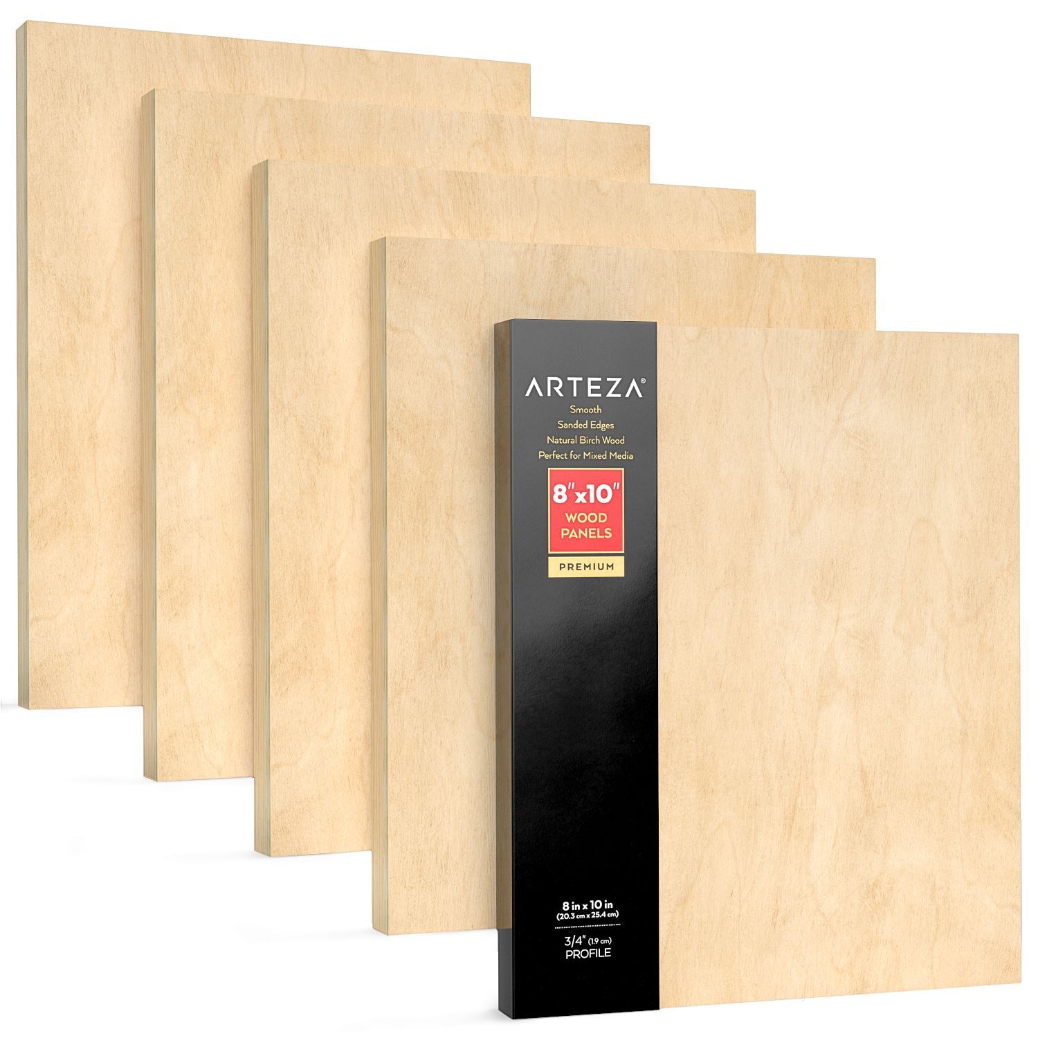 Pintura Painting Canvas 8x10 Wood Panels, Pack of 2