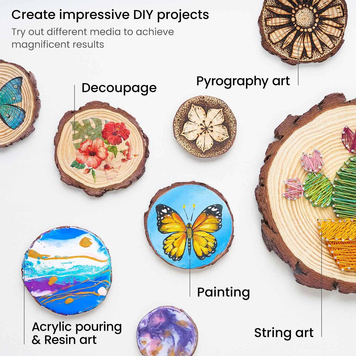 Types of Art for Wood Slices