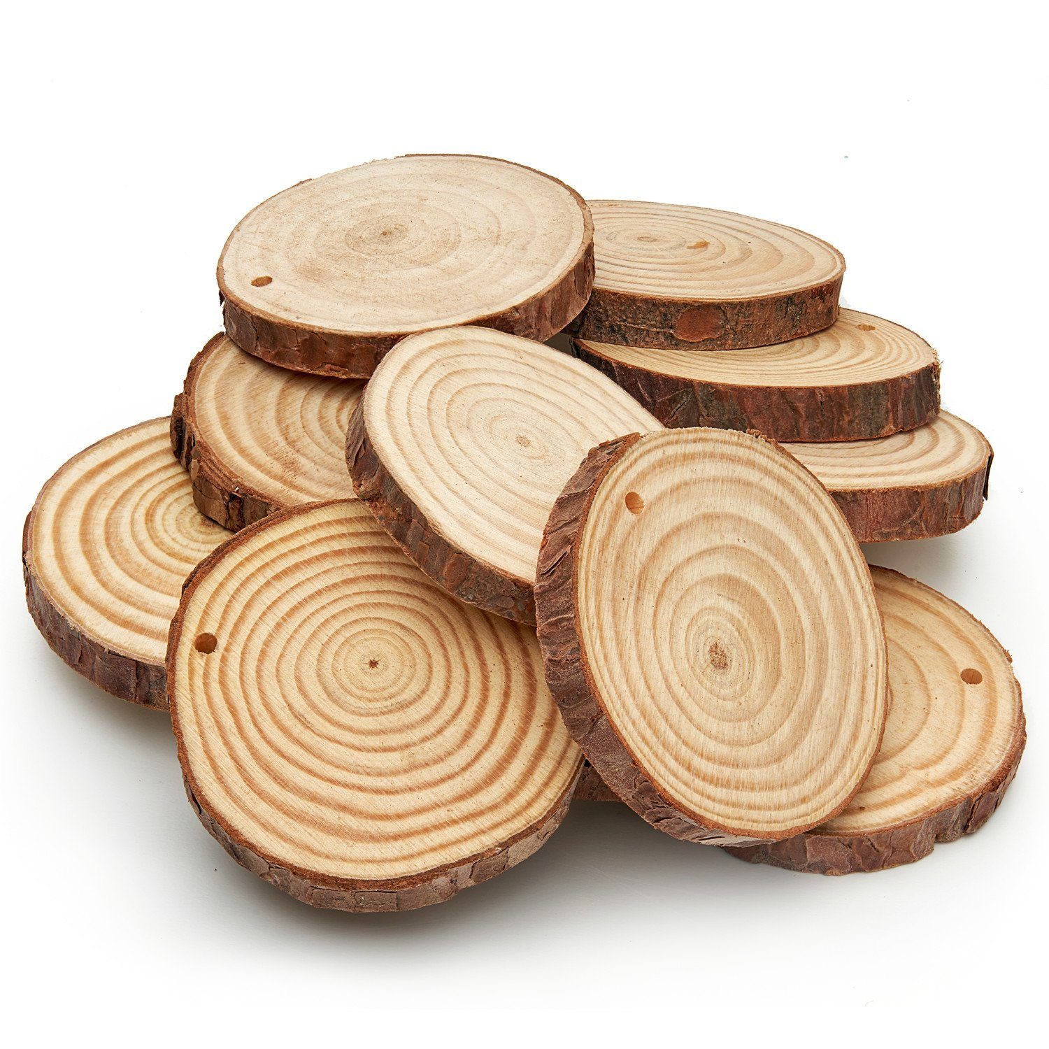  6 Pack Round Rustic Woods Slices, 7-8,Great for