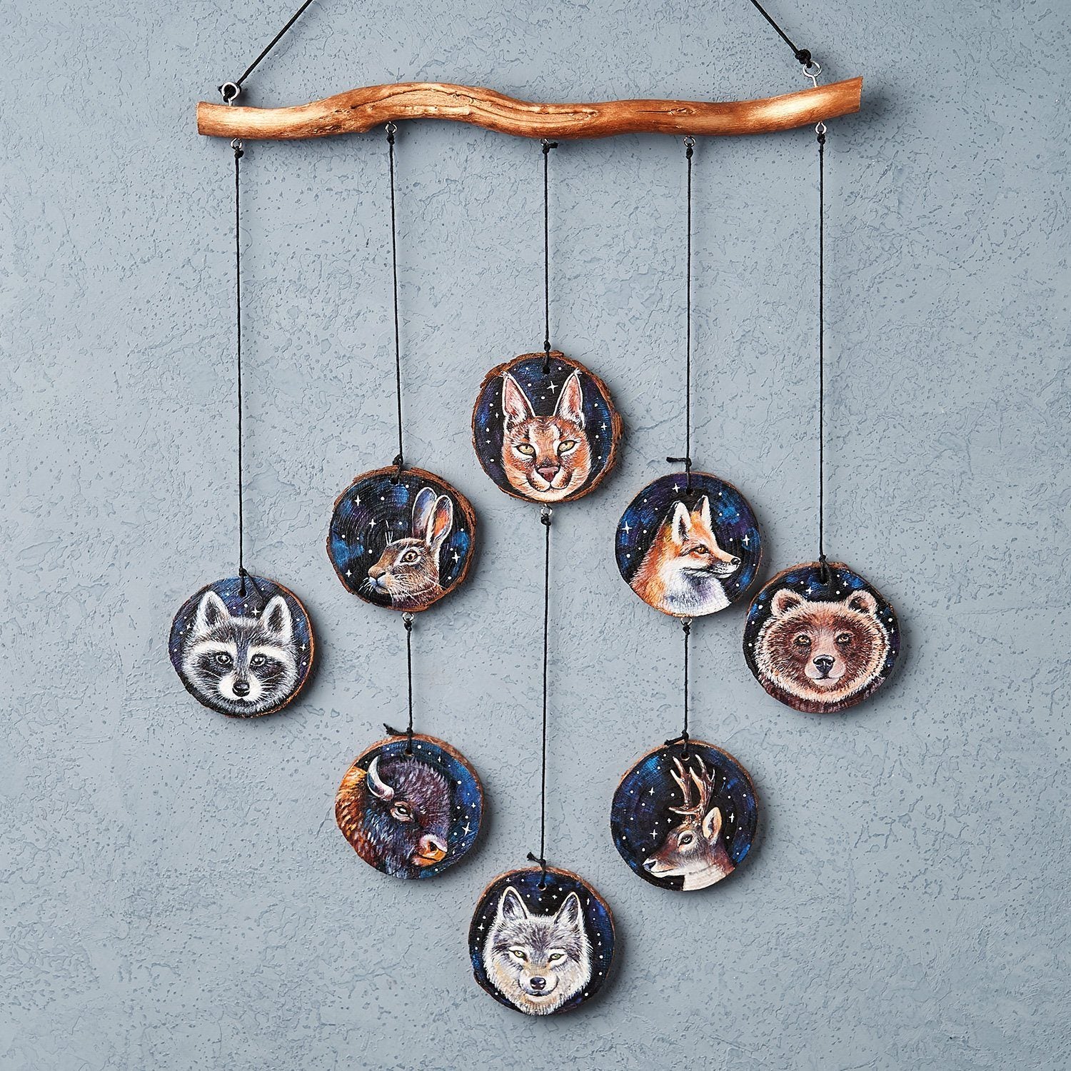 Hanging Ornaments with Wood Slices 